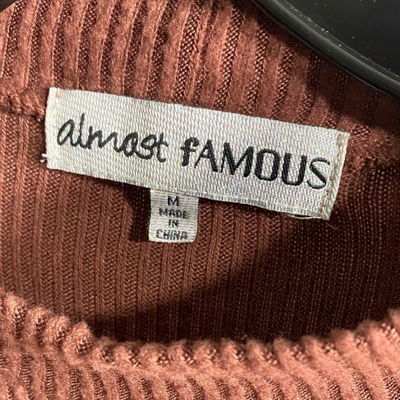 Almost Famous Rust Ribbed Knit Set - Picture 2 of 5